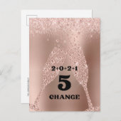 2021年新年バラ金ゴールドシャンパントースト シーズンポストカード (正面/裏面)