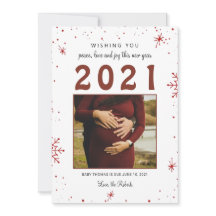 2021年新年ベビー発表スノーフレークかわいい