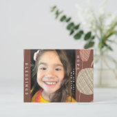 2021年新年手書き図形オーガニック ポストカード (スタンド正面)