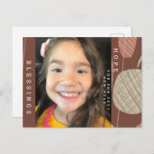 2021年新年手書き図形オーガニック ポストカード (正面/裏面)