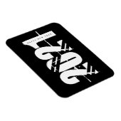 2021年新年白黒シンプル マグネット (右側)