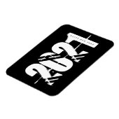 2021年新年白黒シンプル マグネット (左側)