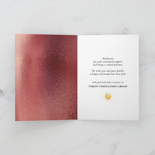 2021年新年 |ビジネス企業のフェスティバルパイン シーズンカード (内部)