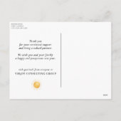 2021年新年|ビジネ企業のス金ゴールド紙吹雪 シーズンポストカード (裏面)