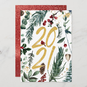 2021年新年  企業のフェスティバルパインボー シーズンカード