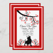 2021年新春牛と花の木 招待状 (正面/裏面)