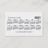 2021年暦(Janz White Euro) 名刺 (正面)
