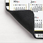 2021年月次カレンダー |名門私立校風のフローラストライプ マウスパッド (コーナー)