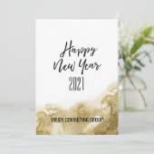 2021年正月 |業務企業の金ゴールド抽象芸術 シーズンカード (スタンド正面)