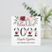 2021年水彩フローラ卒業カード カード (スタンド正面)