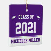 2021年紫王室のと白の卒業 セラミックオーナメント (右)