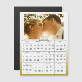 2021年結婚の写真金ゴールドお気に入りギフト マグネット招待状