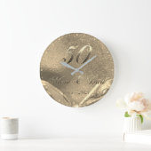2021年結婚金50周年の親金ゴールド ラージ壁時計 (ホーム)