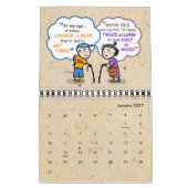 2021年老齢老人おもしろいジョーク引用文 カレンダー (1月 2027)