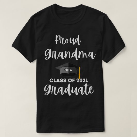 2021年誇りを持った卒業おばあちゃん卒業生 Tシャツ (デザイン正面)