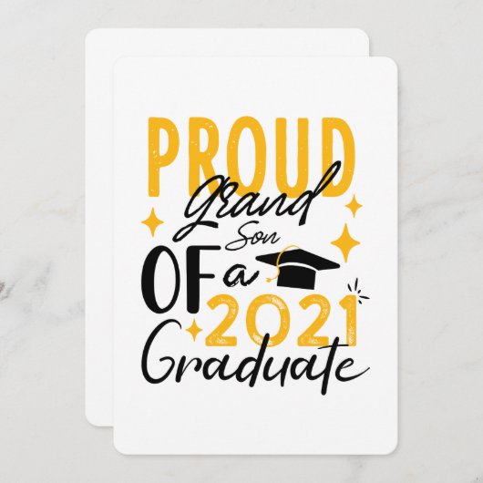 2021年誇りを持った卒発表の孫 案内状 (正面/裏面)