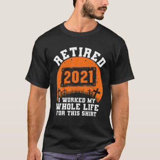 2021年退退職した職者のユーモア、ハロウィンヴィンテージ・レ Tシャツ