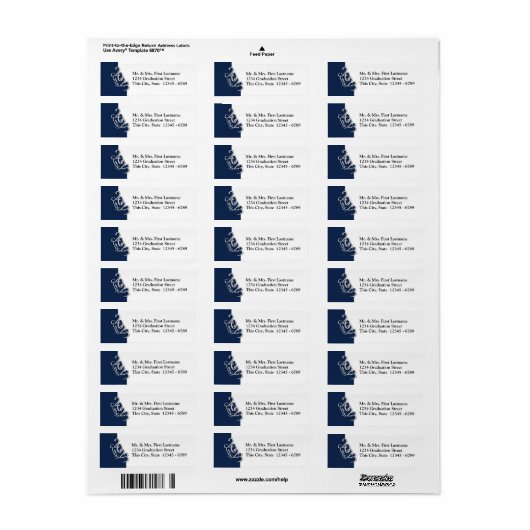 2021年青色卒業 ラベル (フルシート)