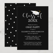 2021年高校のパーティの招待状 案内状 (正面/裏面)