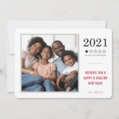 2021年1つ星おもしろい評価を推奨しない シーズンカード (正面)