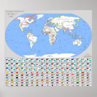 2021年1月のフェアショアーズ政治地図 ポスター