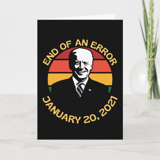 2021年1月20日のエラー終了バイデン氏 カード (正面)