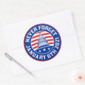 2021年1月6日忘れ米国1/6/21乱の発生 ラウンドシール (封筒)