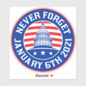 2021年1月6日決忘れして1/6/21アンチトランプ シール (シート)