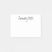 2021年1月、Happy New Year、Post it notes ポストイット (正面)