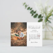 2021年10月の日付を保存するカレンダーピンクハート ポストカード (スタンド正面)