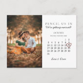 2021年10月の日付を保存するカレンダーピンクハート ポストカード (正面)