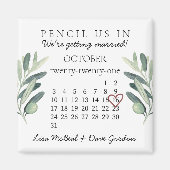 2021年10月カレンダーピンクハートの保存 マグネット (正面)