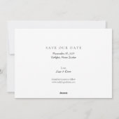 2021年11月の日付を保存するカレンダーピンクハート シーズンカード (裏面)