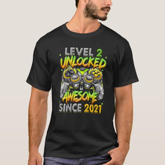 2021年2回目素晴らしの誕生日からレベル2のロック解除G Tシャツ (正面)