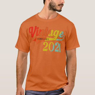 2021年2月誕生日ヴィンテージ2021年2月Wesoo Tシャツ