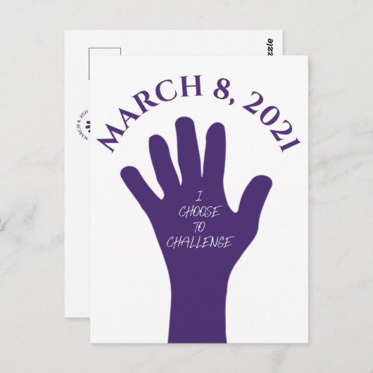 2021年3月8日の女性の日に挑戦を選択 ポストカード (正面/裏面)