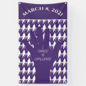 2021年3月8日女性の日に挑戦を選択 横断幕 (縦)