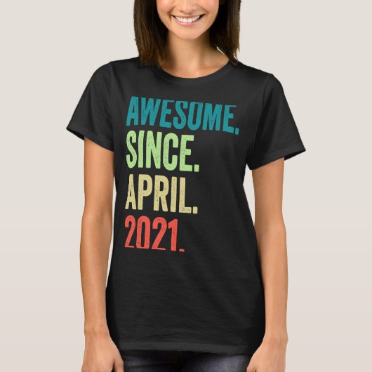 2021年4素晴らし月2日生誕から2歳 Tシャツ (正面)
