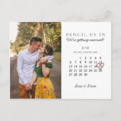 2021年6月の日付を保存するカレンダーピンクハート ポストカード (正面)