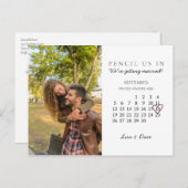 2021年9月の日付を保存するカレンダーピンクハート ポストカード (正面/裏面)