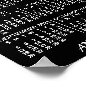 2021年 カレンダー ブラック カスタム 3枚の写真 ポスター (角)