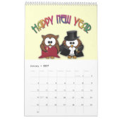 2021年 フクロウ カレンダー (1月 2027)