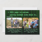 2021年、家族の写真コラージュのクリスマスを復習 シーズンカード (正面)