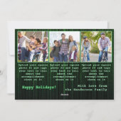 2021年、家族の写真コラージュのクリスマスを復習 シーズンカード (裏面)