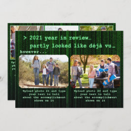 2021年、家族の写真コラージュのクリスマスを復習 シーズンカード