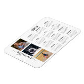 2021年 手書き モノグラム カレンダー フォト マグネット (左側)