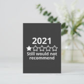 2021年、絶対におすすめしません、2021年はとても悪い。 ポストカード (スタンド正面)