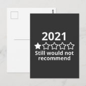 2021年、絶対におすすめしません、2021年はとても悪い。 ポストカード (正面/裏面)