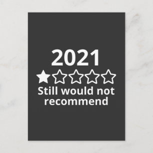 2021年、絶対におすすめしません、2021年はとても悪い。 ポストカード