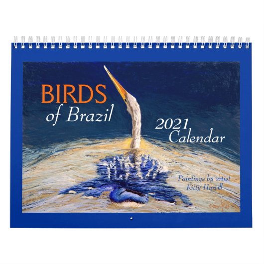 2021年、美しい「ブラジルの鳥」 カレンダー (カバー)